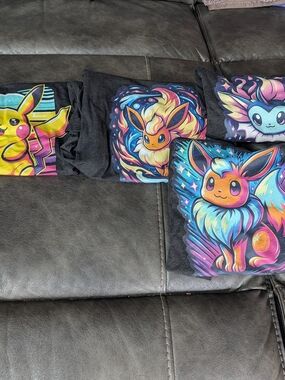 Pokemon bundle! Short Sleeve soft  Tee Pokémon Eevee & Pikachu Bundle Of 4.